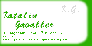 katalin gavaller business card